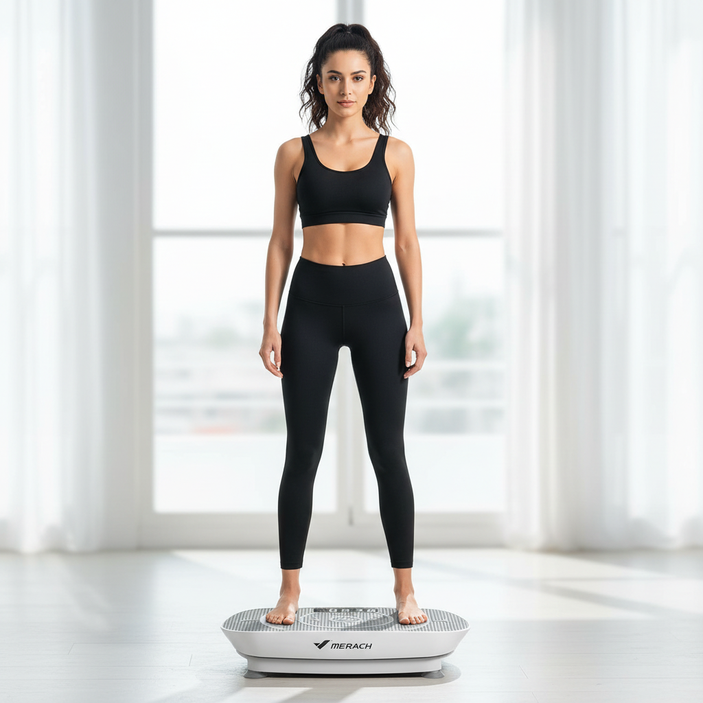 Transform Your Fitness Routine with the Merach Curved Vibration Plate Exercise Machine - Effective Weight Loss & Lymphatic Drainage with Real-Time Calorie Tracking!