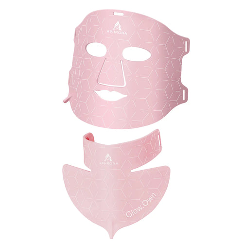Aphrona 460-LED Face & Neck Mask with 7-Color Infrared Light Therapy Red & Blue Light Therapy Hands-Free for Home & Travel Skincare Gift for All Skin Types Multi-Color Daily Care Facial