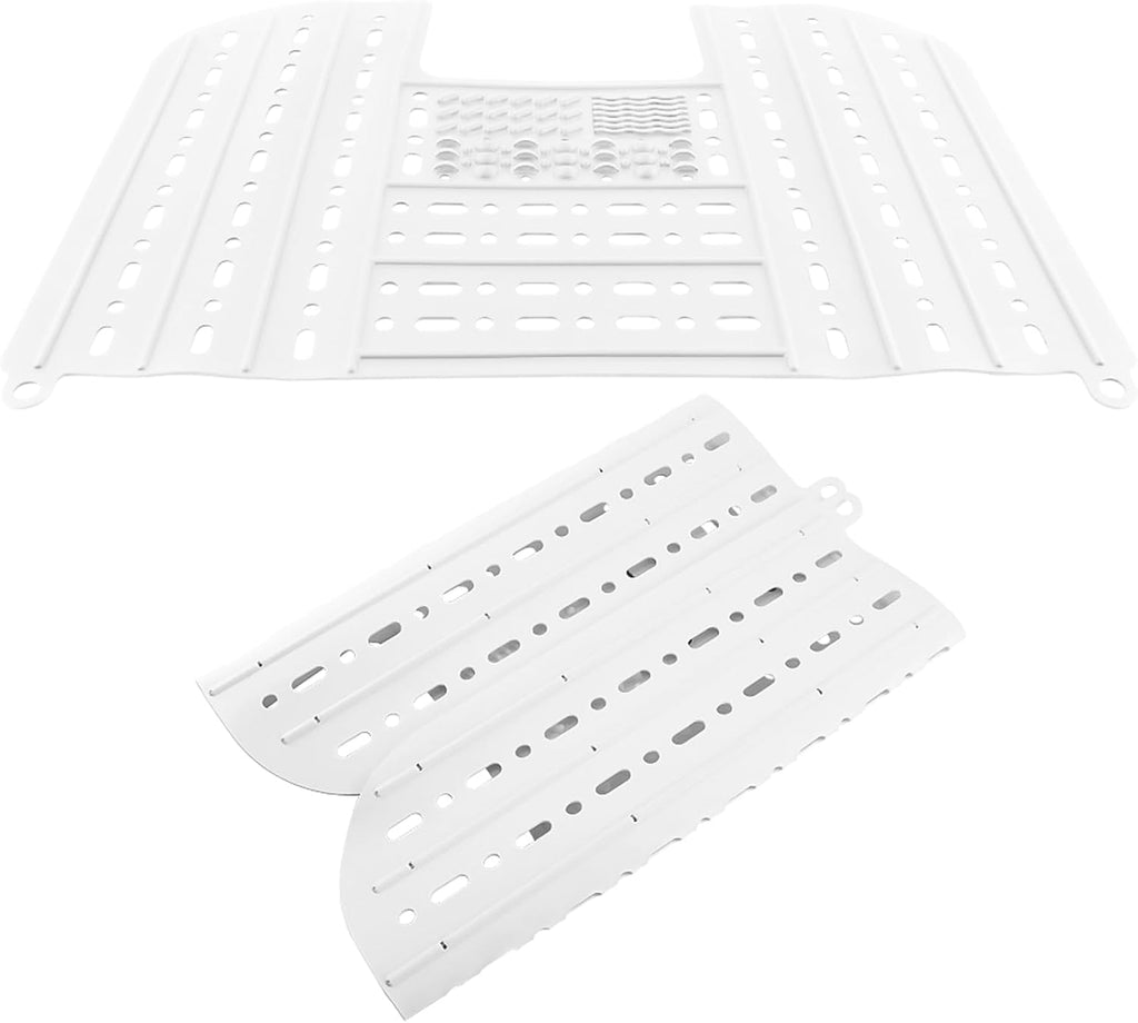 Foldable Bathroom Sink Top Cover - Heat Resistant Silicone Mat & Makeup Mat (White)