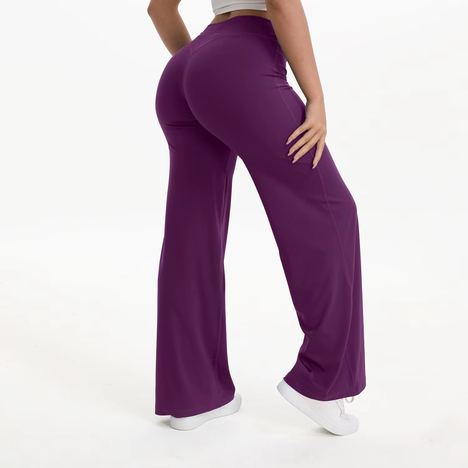 Experience Ultimate Comfort with Softmotion Women's Mid-Waist Yoga Pants - Perfect for Gym, Pilates, and Running!
