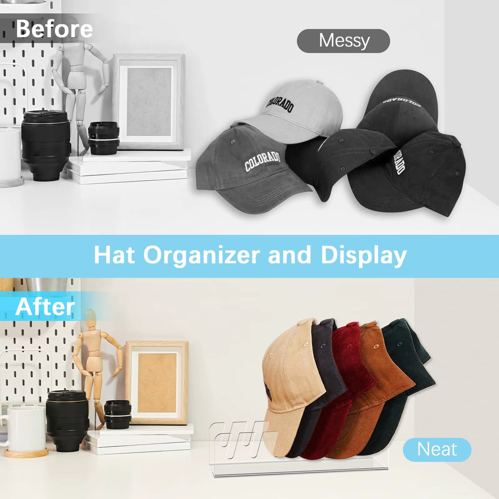 Baseball Cap Hat Holder Hat Storage Device Acrylic Cap Holder Durable Suitable for Bedroom Closet Dressing Table Store Display