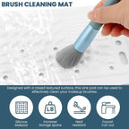 Foldable Bathroom Sink Top Cover - Heat Resistant Silicone Mat & Makeup Mat (White)