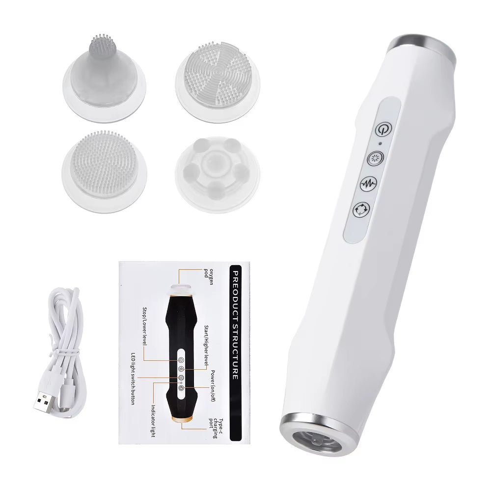 Portable Oxygen Bubble Pen Rechargeable CO2 Oxygen Bubble Machine Deep Clean Dirt Oil Keratin Smooth Wrinkles Whiten Tender Skin
