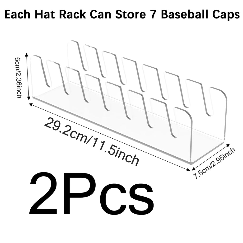 Baseball Cap Hat Holder Hat Storage Device Acrylic Cap Holder Durable Suitable for Bedroom Closet Dressing Table Store Display