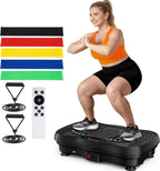 Transform Your Fitness Journey with the GLYLF Vibration Plate Exercise Machine - 130 Levels for Full Body Workouts, Lymphatic Drainage & Weight Loss, 450 Lbs Capacity, Bluetooth & Resistance Bands Included!