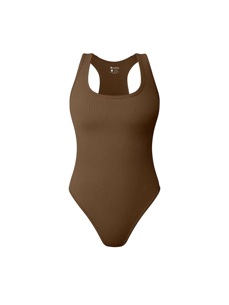 Elevate Your Workout with Our Women's Seamless Sport Bodysuit - Stylish Square Collar Off Shoulder Design for Yoga and Fitness