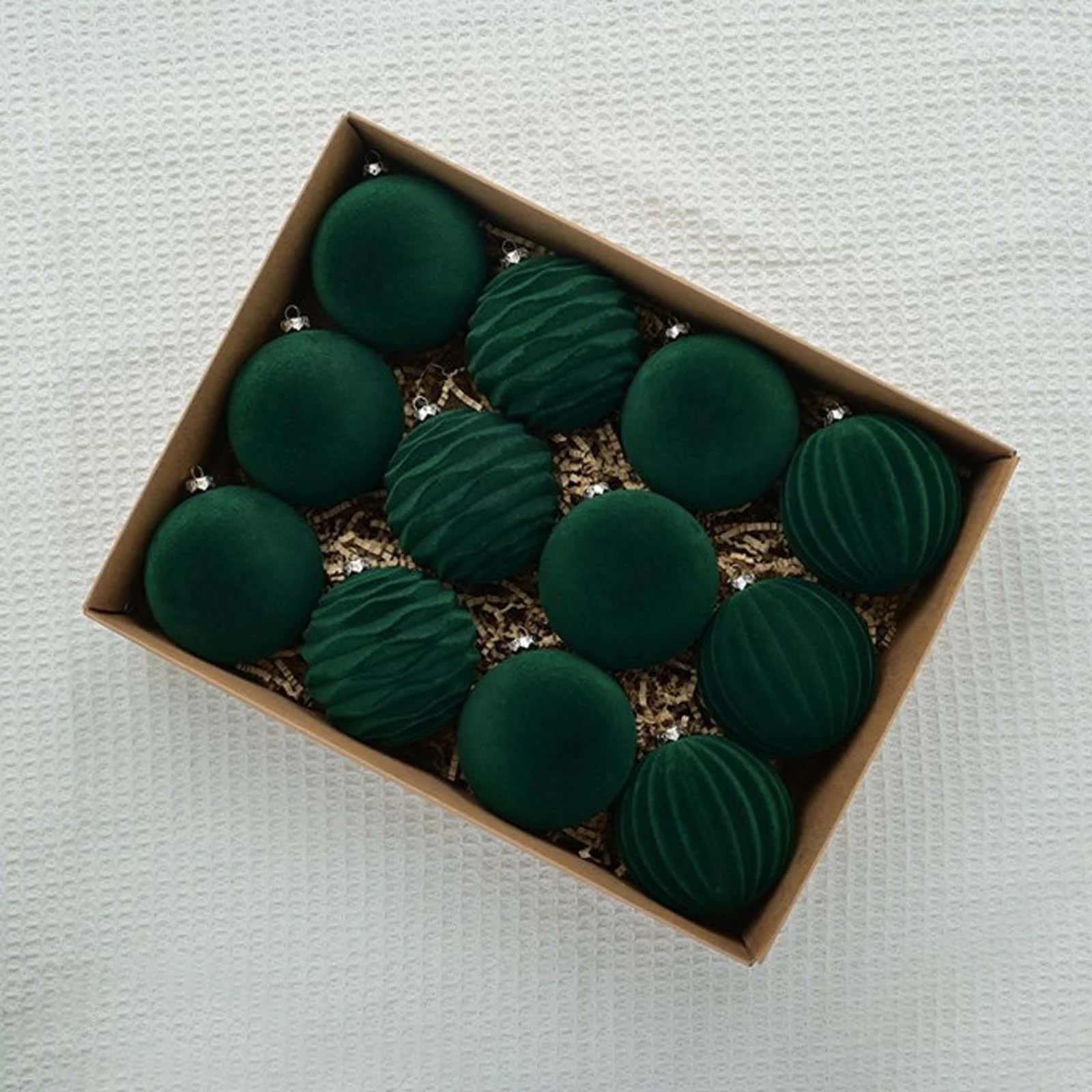 Christmas Ball Ornaments 6Cm Flocking Ball Christmas Ball Dark Velvet Christmas Ball Christmas Tree Decoration 12Pcs Christmas Decor