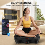 Transform Your Fitness Journey with the GLYLF Vibration Plate Exercise Machine - 130 Levels for Full Body Workouts, Lymphatic Drainage & Weight Loss, 450 Lbs Capacity, Bluetooth & Resistance Bands Included!