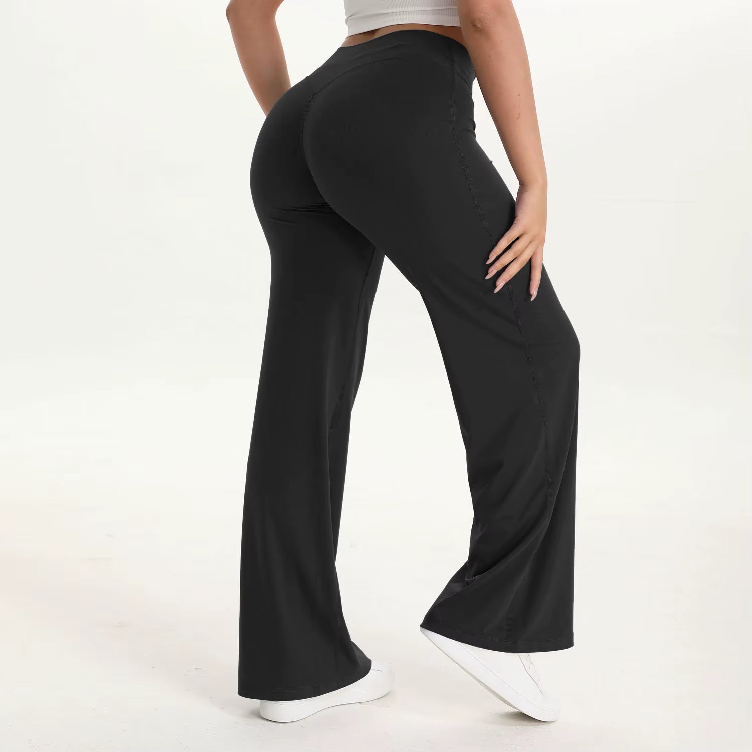 Experience Ultimate Comfort with Softmotion Women's Mid-Waist Yoga Pants - Perfect for Gym, Pilates, and Running!