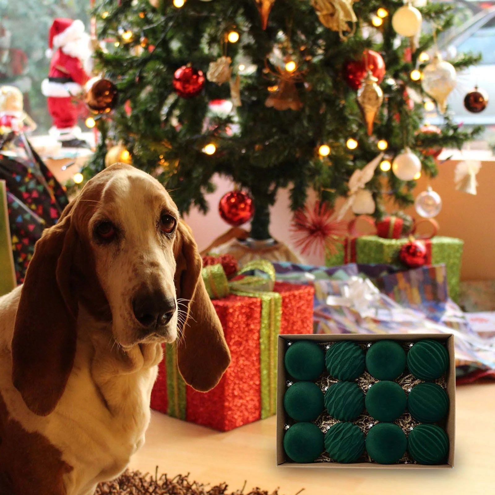 Christmas Ball Ornaments 6Cm Flocking Ball Christmas Ball Dark Velvet Christmas Ball Christmas Tree Decoration 12Pcs Christmas Decor