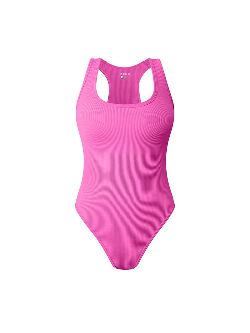 Elevate Your Workout with Our Women's Seamless Sport Bodysuit - Stylish Square Collar Off Shoulder Design for Yoga and Fitness